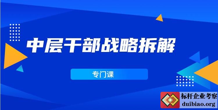 中層干部戰略拆解專門課